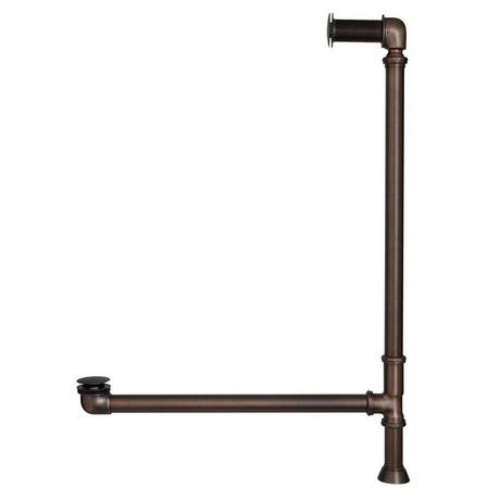 Extended Pop-Up Tub Drain - Swivel Head - Standard Overflow - 1-1/2" Tubing