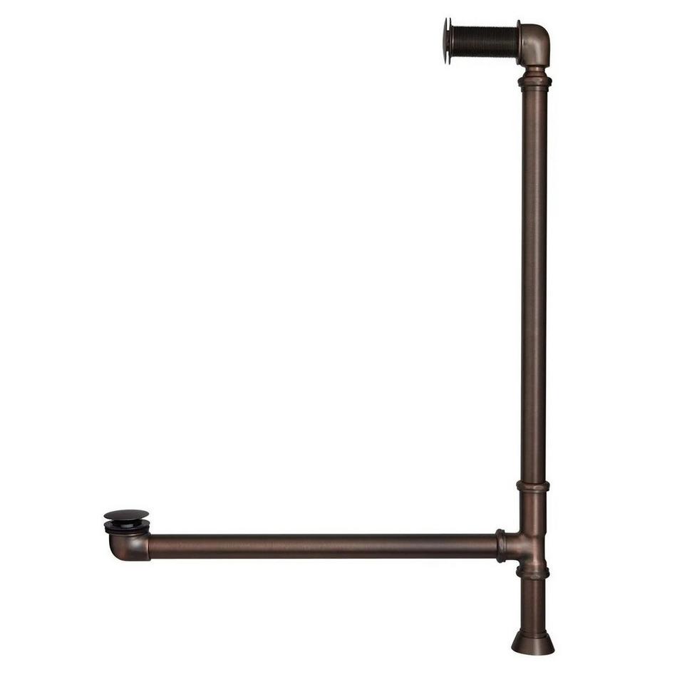 Extended Pop-Up Tub Drain - Swivel Head - Standard Overflow - 4-1/4" Threads - Oil Rubbed Bronze, , large image number 0