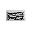 Hendrox Brass Floor Register - Chrome - 6" x 14" (6-5/8" x 15-1/8" Overall), , large image number 0