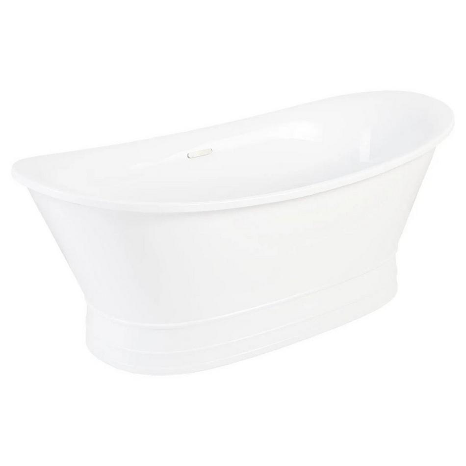 69" Desborough Acrylic Freestanding Double-Slipper Tub - Air Massage, , large image number 3