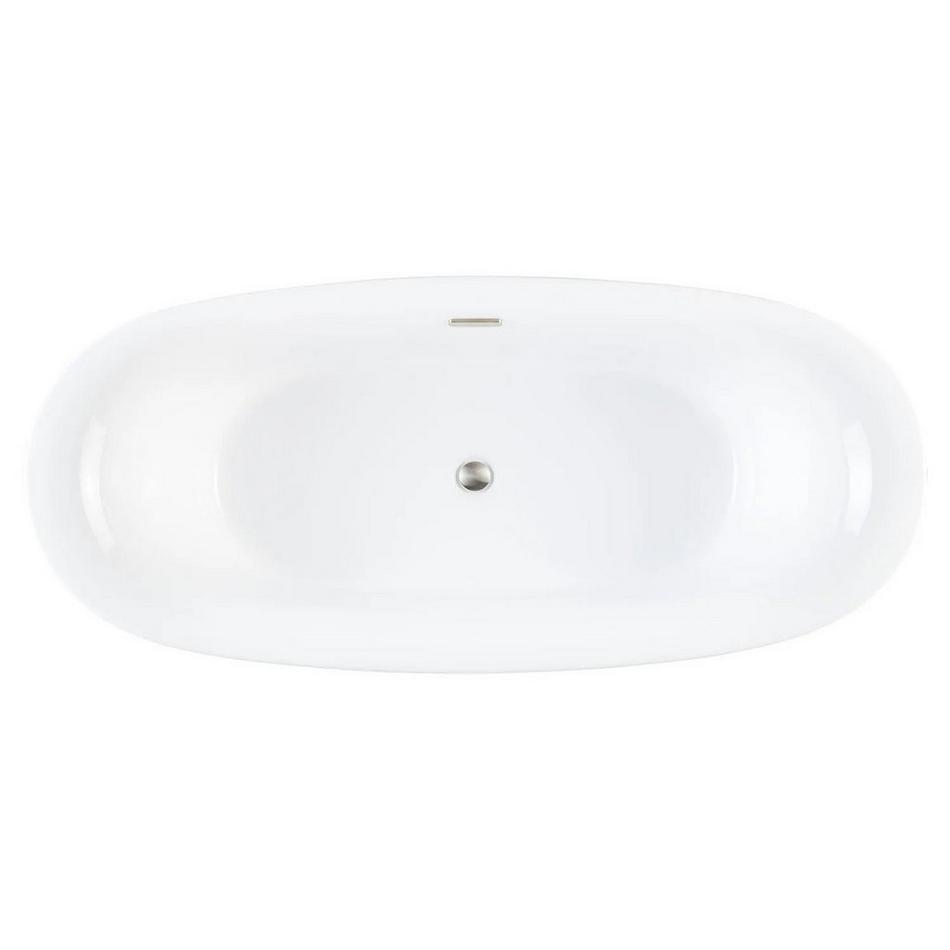 69" Desborough Acrylic Freestanding Double-Slipper Tub - Air Massage, , large image number 2