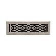 Old Victorian Brass Floor Register - Mottled Antique Pewter 2-1/4" x 14" (3-1/4 x 15-1/8" Overall), , large image number 0