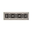 Old Victorian Cast Iron Floor Register - Natural Finish 2-1/4" x 10" (3-1/4 x 11-1/4" Overall), , large image number 0