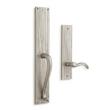 Shima Solid Brass Dummy Entrance Door Set with Lever Handle - Left Hand - Brushed Nickel, , large image number 0