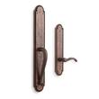 Marconi Solid Brass Dummy Entrance Door Set with Lever Handle - Left Hand - Antique Copper, , large image number 0