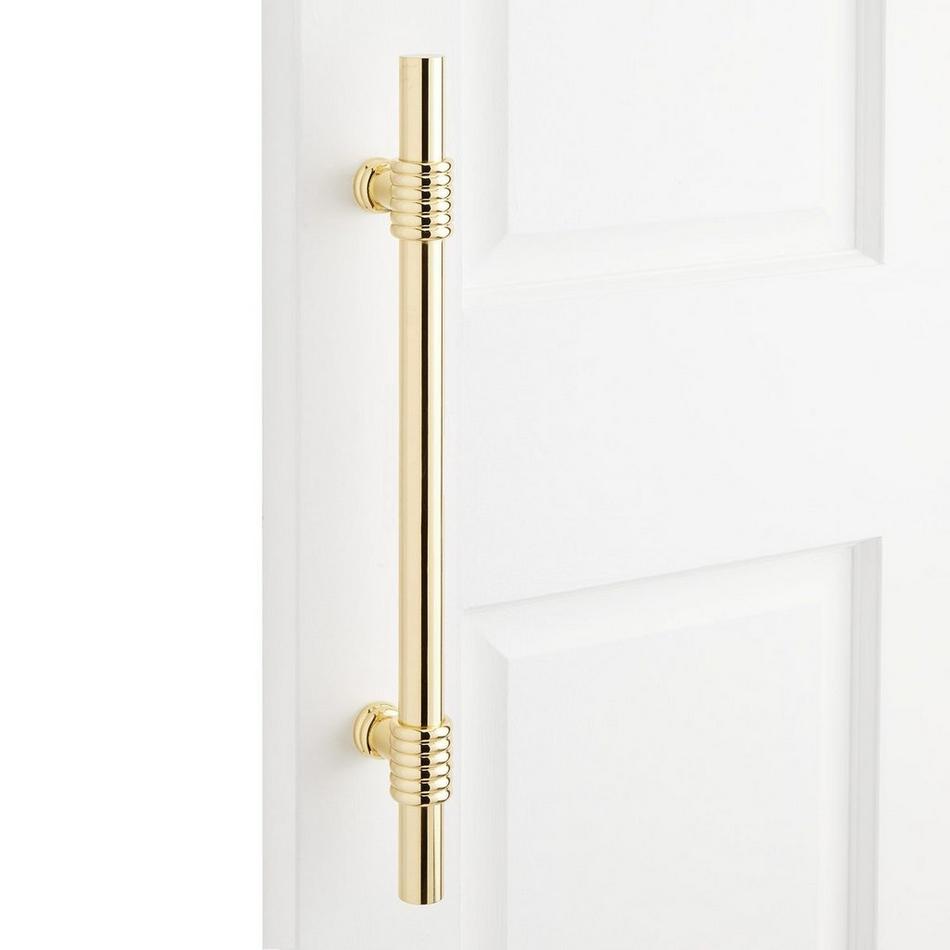 8" Brady Solid Brass Door Pull - Polished Brass, , large image number 0
