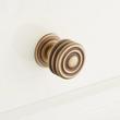1" Francoli Solid Brass Round Cabinet Knob - Antique Bronze, , large image number 0