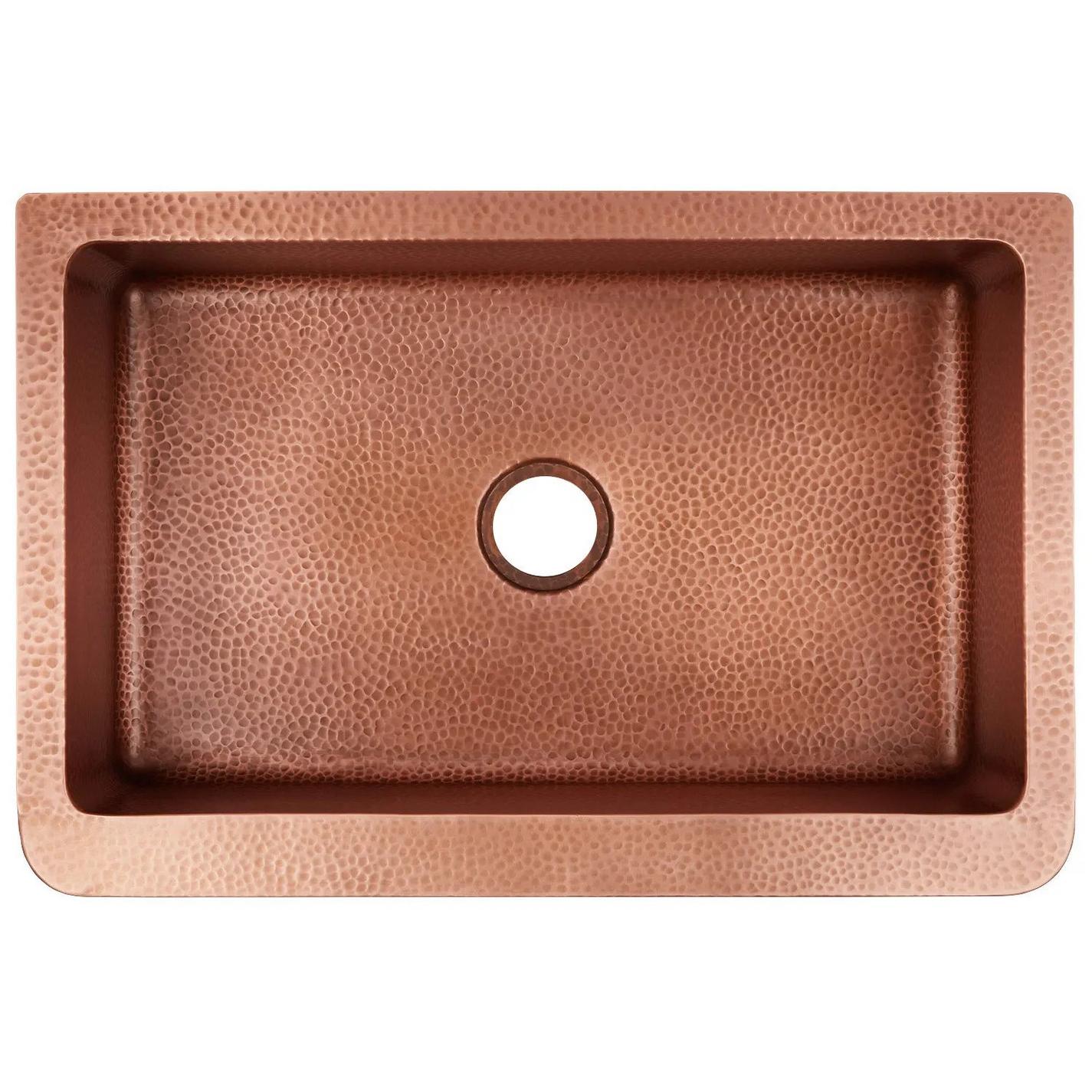 33 Fiona Hammered Copper Farmhouse Sink Signature Hardware