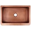 33" Fiona Hammered Copper Farmhouse Sink, , large image number 4