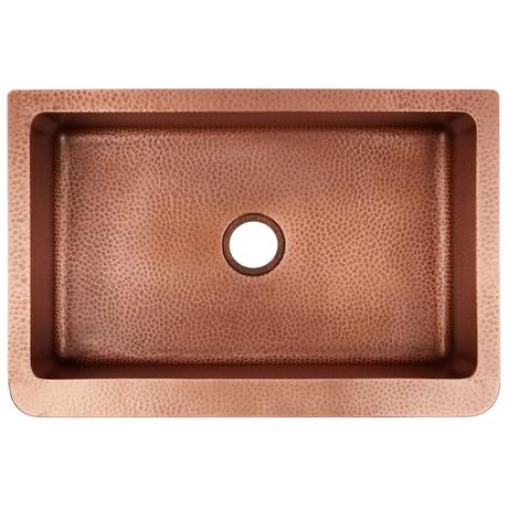 33" Fiona Hammered Copper Farmhouse Sink