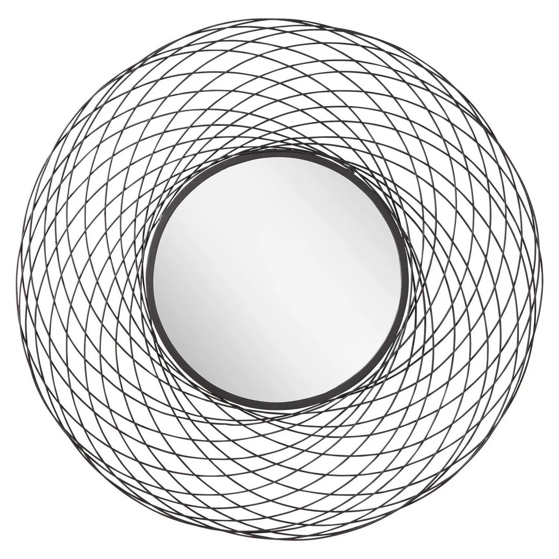 Sombria Decorative Vanity Mirror Black Powder Coat Signature Hardware