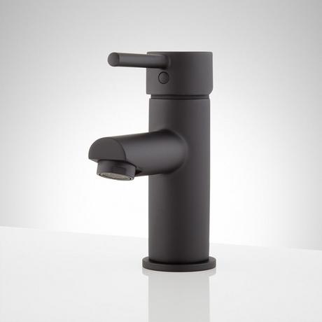Rotunda Straight Spout Single-Hole Faucet with Pop-Up Drain