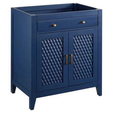 30" Thorton Mahogany Vanity - Navy Blue - Vanity Cabinet Only
