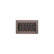 Caselli Brass Floor Register - Oil Rubbed Bronze 4" x 8" (5-3/4" x 9-1/2" Overall), , large image number 0