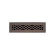 Yuri Brass Floor Register - Oil Rubbed Bronze 2-1/4" x 12" (4" x 13-1/2" Overall), , large image number 0