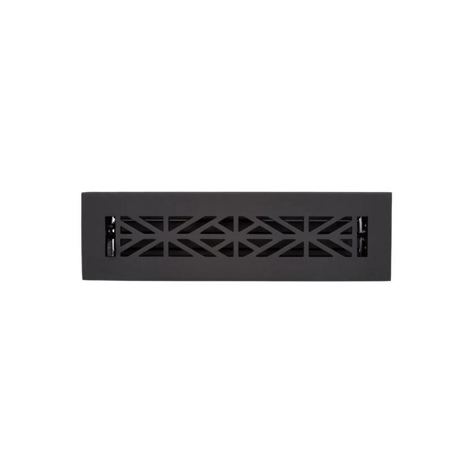 Farina Cast Iron Floor Register - Black 2-1/4" x 10" (4" x 11-3/4" Overall), , large image number 0