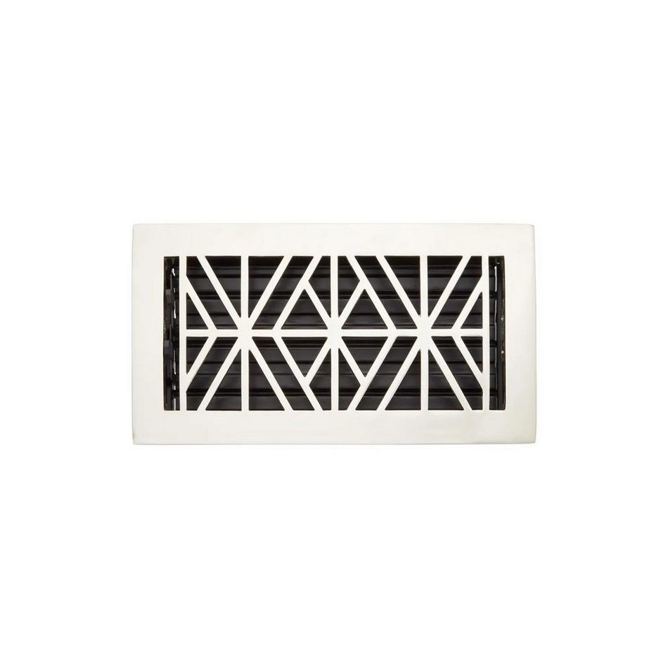 Farina Brass Floor Register - Polished Nickel 6" x 14" (7-1/2" x 15-3/4" Overall), , large image number 0