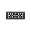 Victorian Brass Floor Register-Antique Brushed Nickel / Black 4" x 12" (5-3/4" x 13-5/8" Overall), , large image number 0