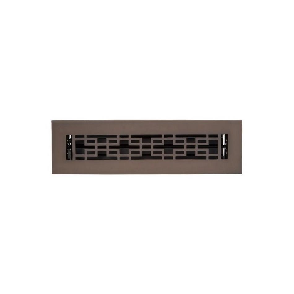 Kilby Brass Floor Register - Oil Rubbed Bronze 2-1/4" x 10"(4" x 11-1/2"Overall), , large image number 0