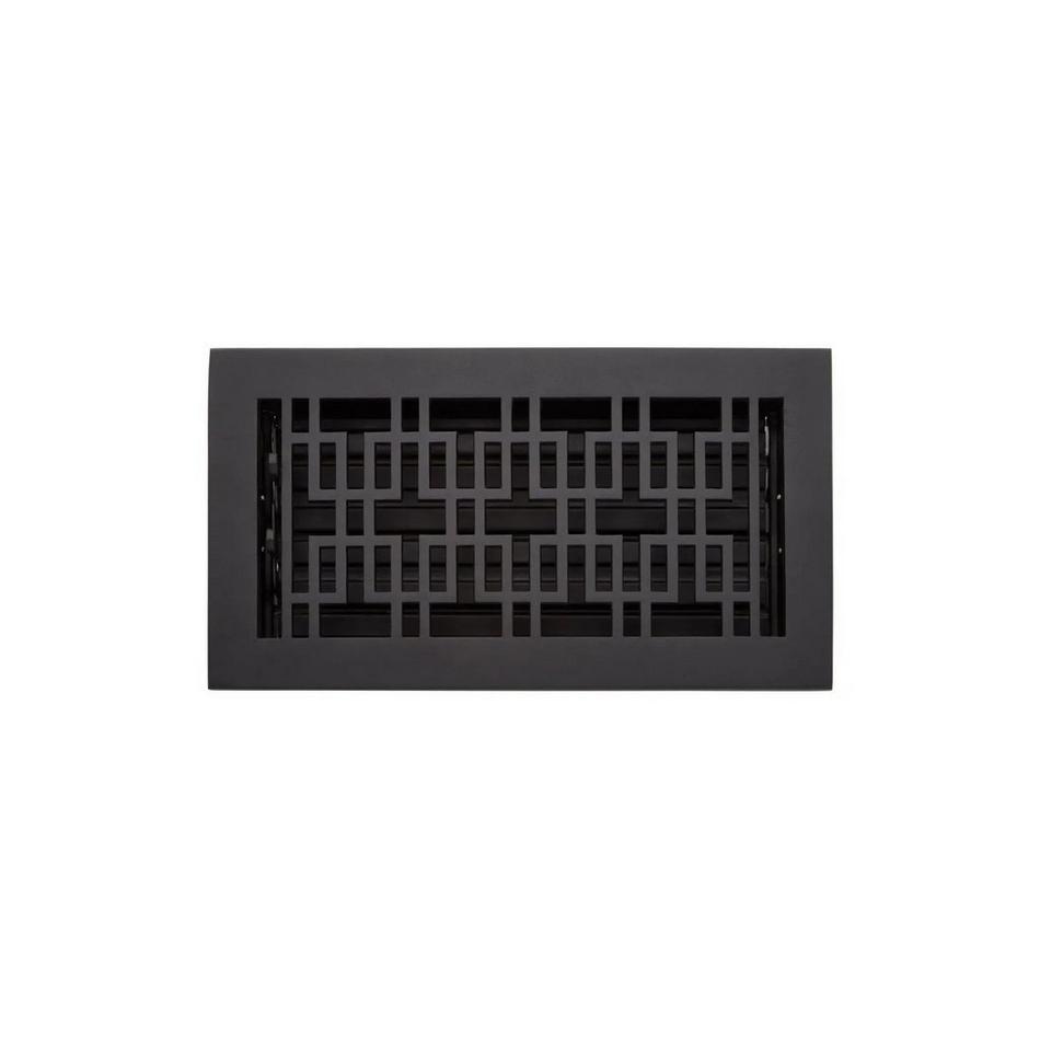 Kilby Cast Iron Floor Register - Black 6" x 14" (7-1/2" x 15-3/4" Overall), , large image number 0