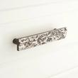 5" Leaf Pattern Solid Brass Cabinet Pull - Antique Nickel, , large image number 0
