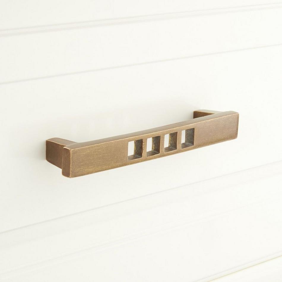 3-7/8" Bosset Solid Bronze Cabinet Pull - White Bronze, , large image number 1