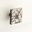 Leaf Pattern Solid Brass Square Cabinet Knob - Antique Nickel, , large image number 0