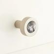 Leon Brass Round Cabinet Knob with Smoked Glass Inlay - Pewter, , large image number 0
