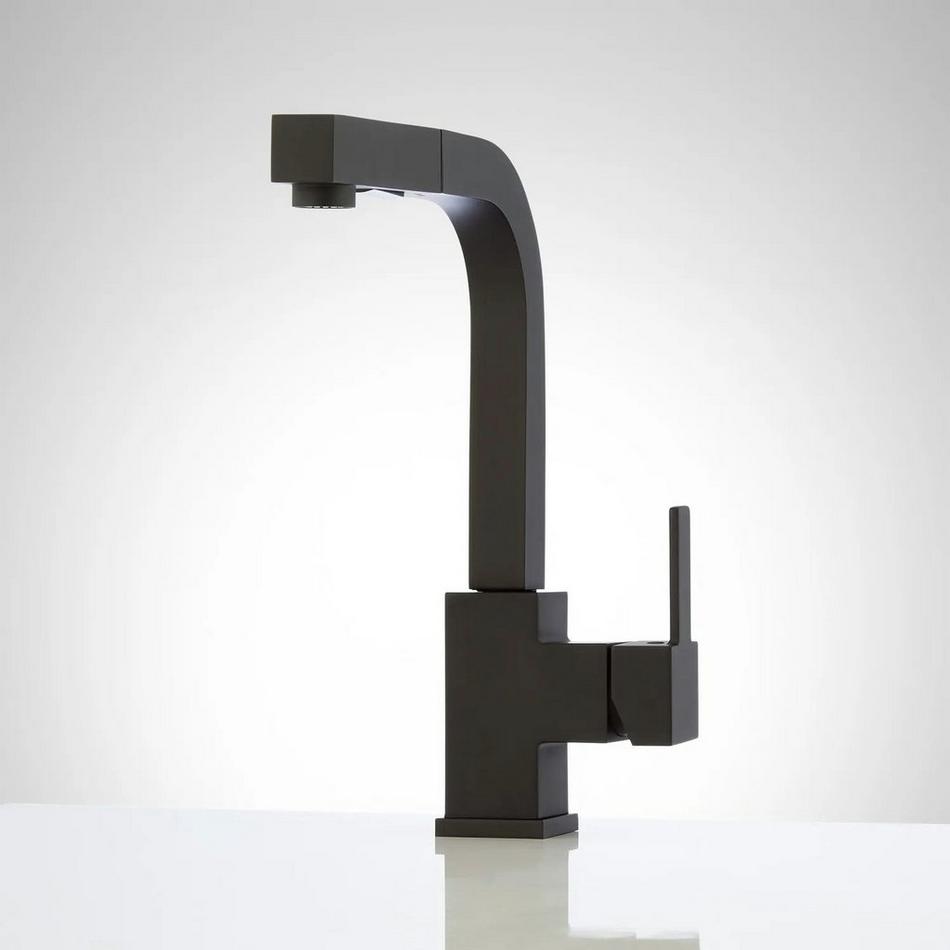 Castor Single-Hole Pull-Out Kitchen Faucet - Matte Black, , large image number 3