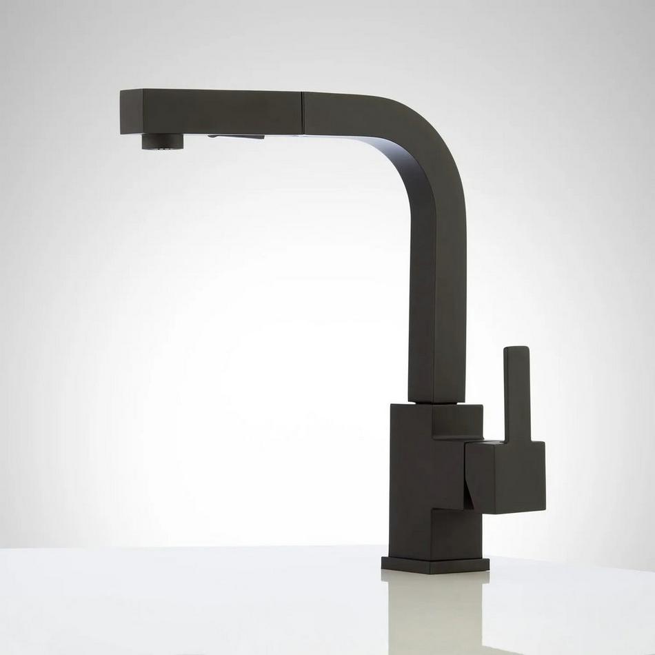 Castor Single-Hole Pull-Out Kitchen Faucet - Matte Black, , large image number 4