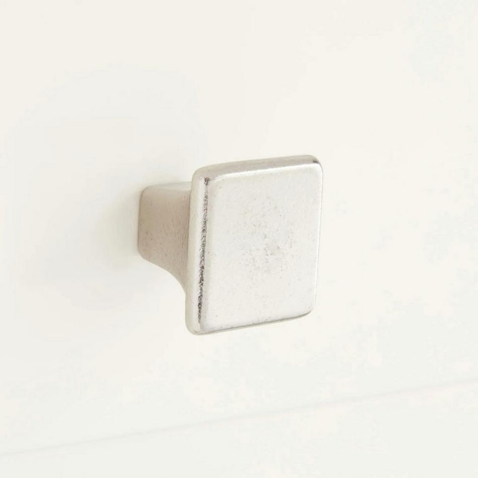 Emmitt Iron Square Cabinet Knob - Antique Nickel, , large image number 0
