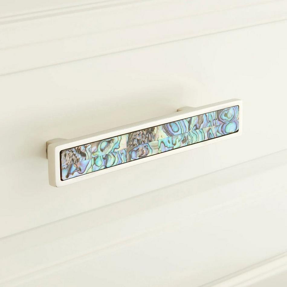 4" Kumano Green Mother of Pearl Drawer Pull, , large image number 0