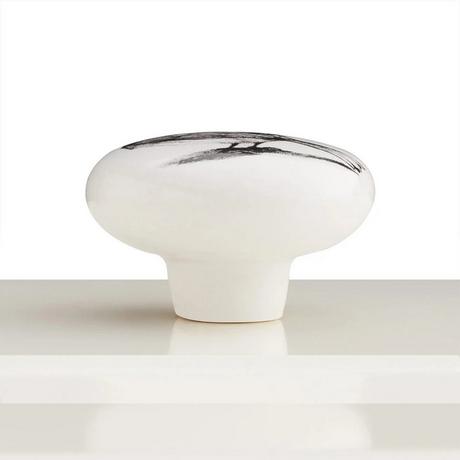 Chickadee Round Porcelain Cabinet Knob
