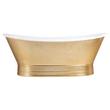 69" Desborough Acrylic Freestanding Double-Slipper Tub - Gold Leaf, , large image number 1