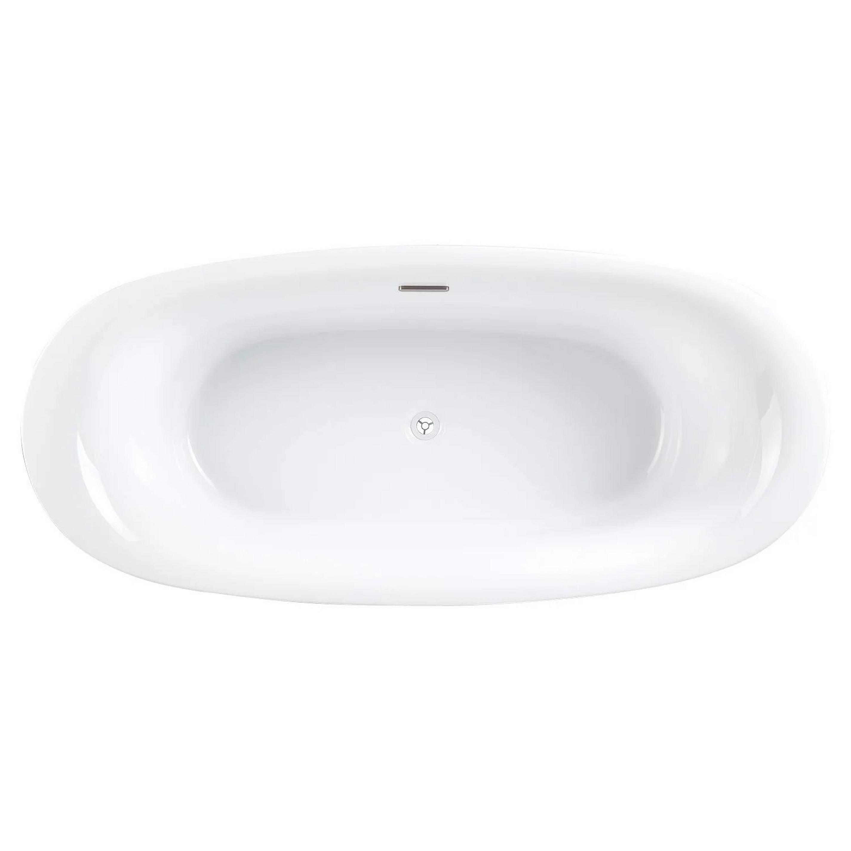 69" Desborough Acrylic Freestanding DoubleSlipper Tub Gold Leaf