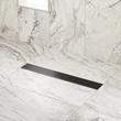 28" Carmen Linear Shower Drain - Matte Black, , large image number 4