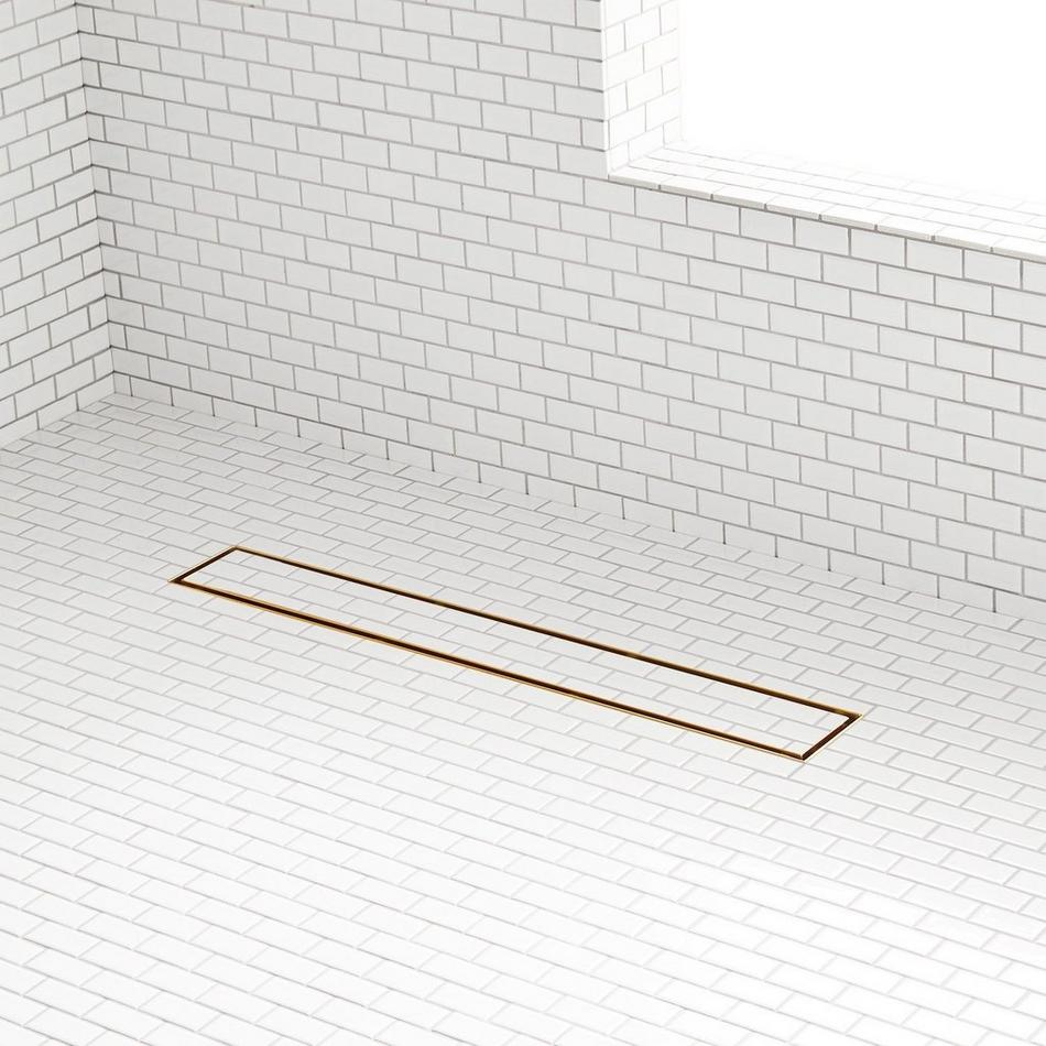 48" Cohen Linear Tile-In Shower Drain - Polished Brass, , large image number 4