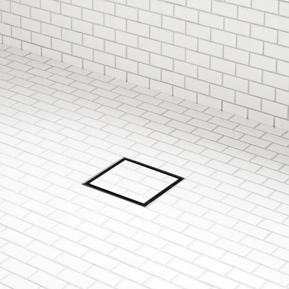 6" Cohen Square Tile-In Shower Drain - Brushed Stainless Steel, , large image number 3