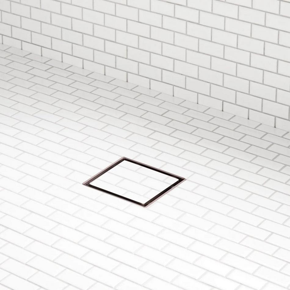 6" Cohen Square Tile-In Shower Drain - Brushed Stainless Steel, , large image number 6