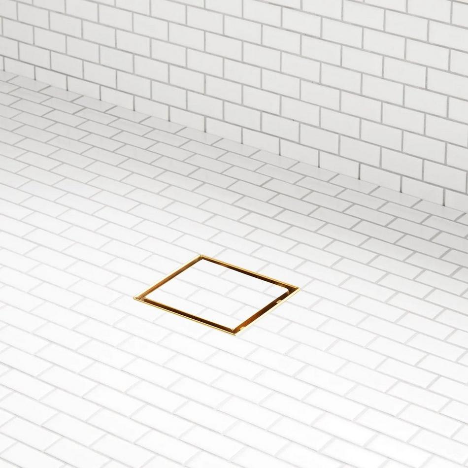 6" Cohen Square Tile-In Shower Drain - Brushed Stainless Steel, , large image number 4