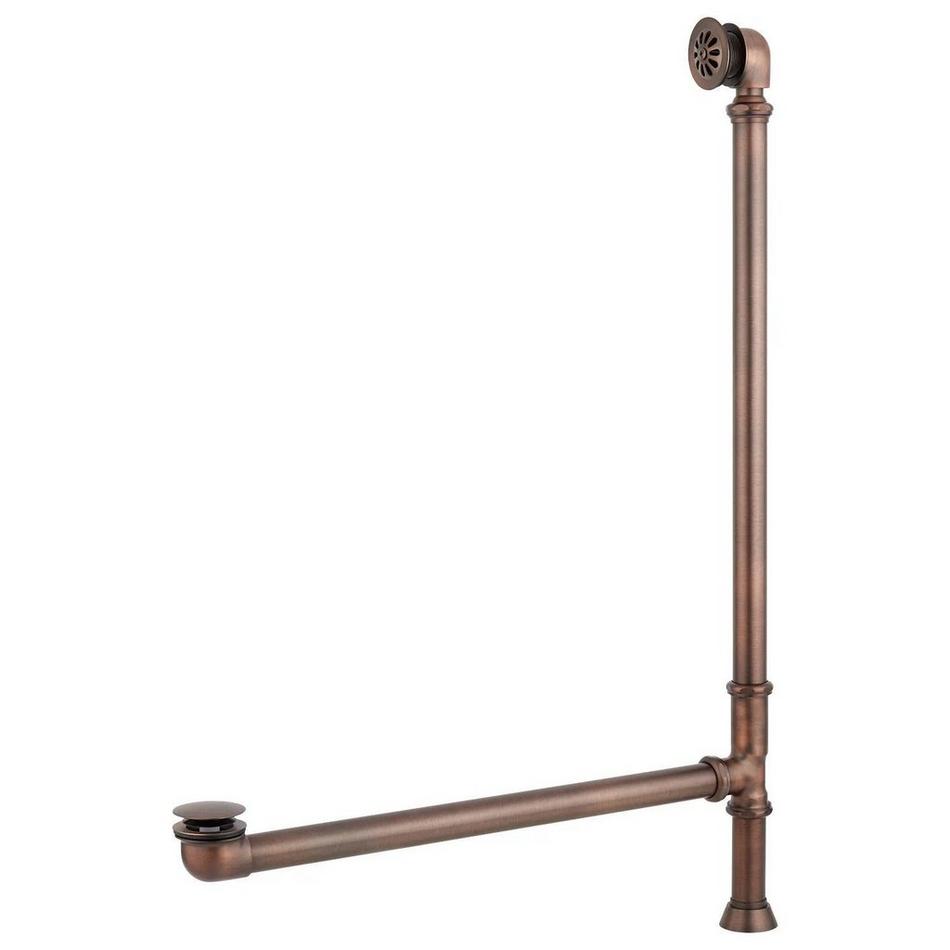 Extended Pop-Up Tub Drain - Swivel Head - Daisy Wheel Overflow - 1-5/16 Thread - Oil Rubbed Bronze, , large image number 0