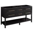 60" Robertson Double Console Vanity - Black - Vanity Cabinet Only, , large image number 0