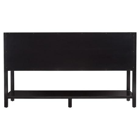 60" Robertson Double Console Vanity - Black - Vanity Cabinet Only