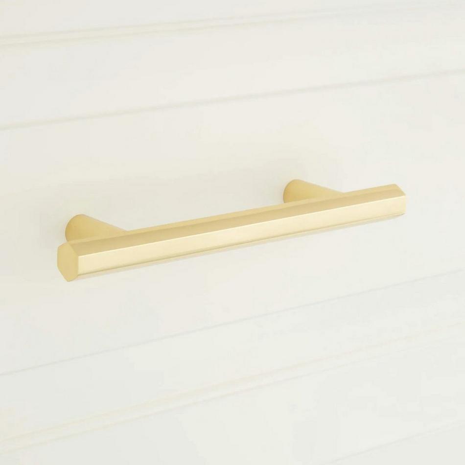 4" Khoit Solid Brass Cabinet Pull - Polished Brass, , large image number 0