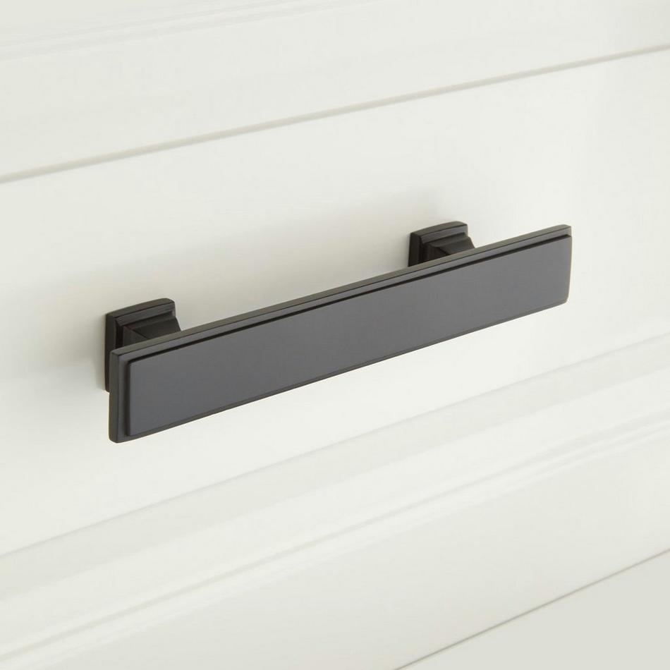 4" Dreesa Solid Brass Cabinet Pull - Black, , large image number 0