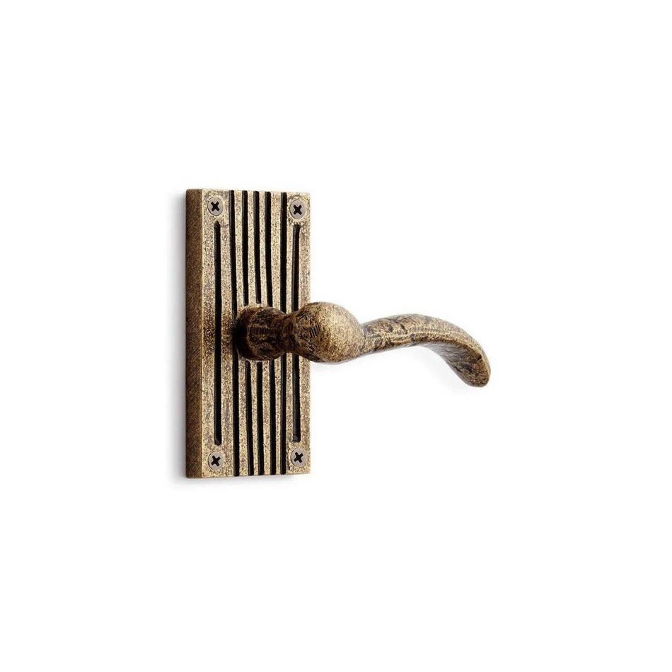 Shima Brass Dummy Interior Door Set - Lever Handle - Right Hand - Antique Brass, , large image number 0