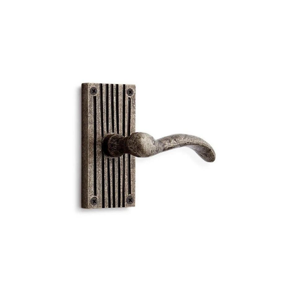 Shima Bronze Dummy Interior Door Set - Lever Handle - Right Hand - Antique Pewter, , large image number 0