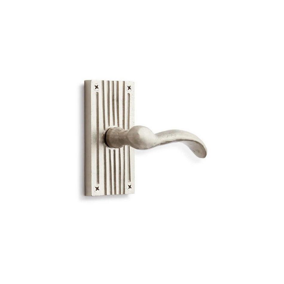 Shima Brass Dummy Interior Door Set - Lever Handle - Right Hand - Brushed Nickel, , large image number 0