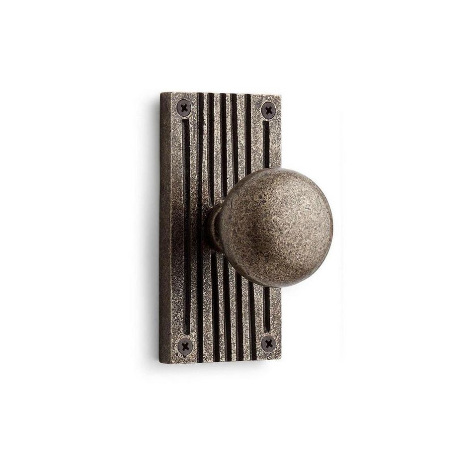 Shima Bronze Dummy Interior Door Set - Knob - Antique Pewter, , large image number 0