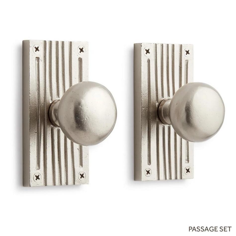 Shima Solid Brass Interior Door Set - Knob - Passage, , large image number 0